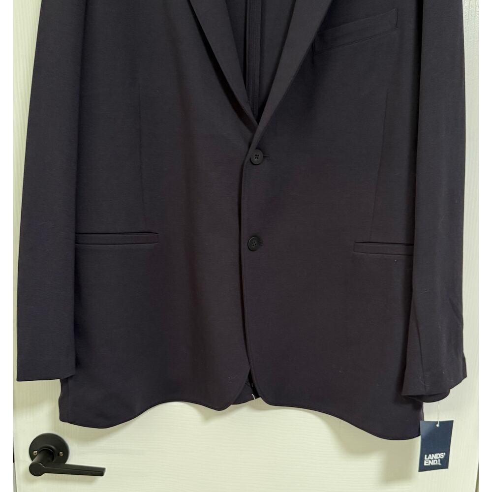 Lands' End New Ponte Knit Men's Blue Navy Sports Blazer Jacket Size 3XL - Picture 3 of 12